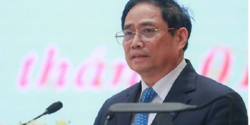 Thủ tướng Phạm Minh Chính nêu nhiệm vụ năm 2022 - Ảnh: NGUYỄN KHÁNH