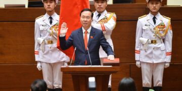 Tân Chủ tịch nước Võ Văn Thưởng tuyên thệ nhậm chức theo quy định - Ảnh: VGP/Nhật Bắc